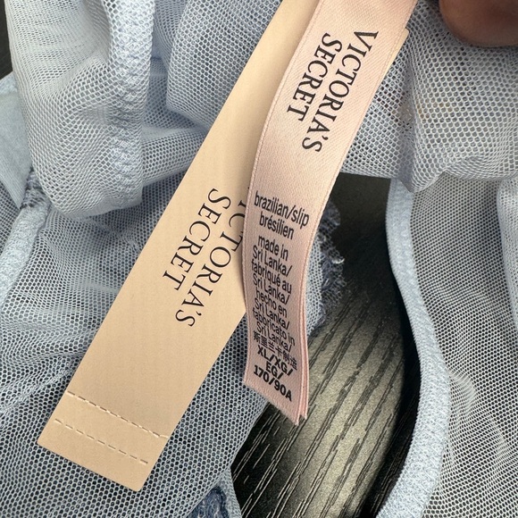 Victoria's Secret Boho Floral Embroidery Brazilian Panty Blue - Picture 5 of 7